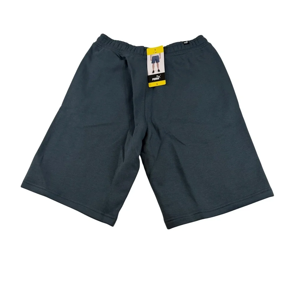 Puma Mens Fleece Athletic Sweat Shorts Dark Gray Blue Small NWT 1853